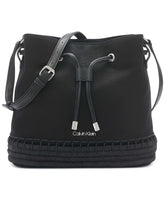 Calvin Klein Gabrianna Novelty Bucket Shoulder Bag, Black Espadrille